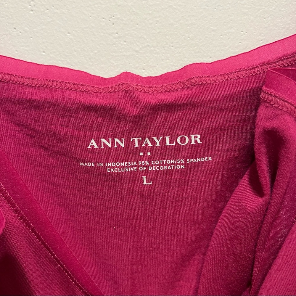 Ann Taylor Women's Pink/raspberry Spaghetti Strap Top cami large y2k - Picture 4 of 5